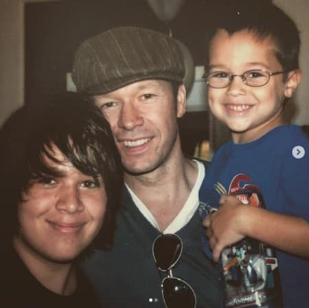 Donnie Wahlberg With His Sons, Xavier Wahlberg (Left), and Hendrix Wahlberg (Right)